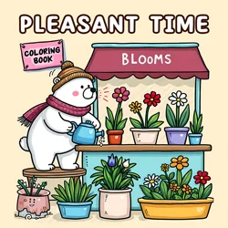 PLEASANT TIME Bold-easy Patterns Coloring Book for Adults Cute Drawing Book Perfect Gift for Party and Birthday