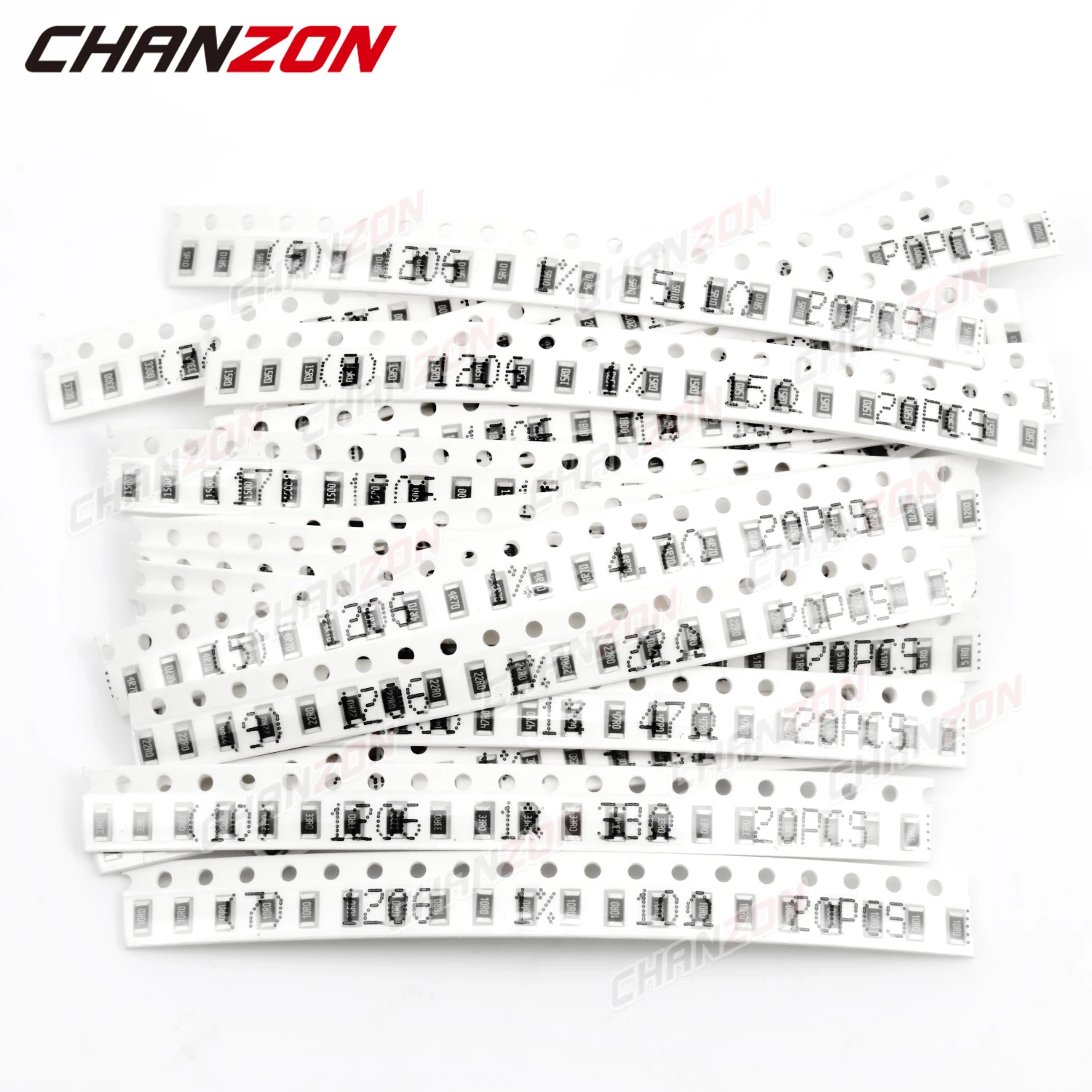 1200pcs SMD 1206 Resistors Kit 0 ohm - 10M Ohm 1/4W Watt 1% High Precision Film Chip Resistance Assorted Set (60 Values x 20Pcs)