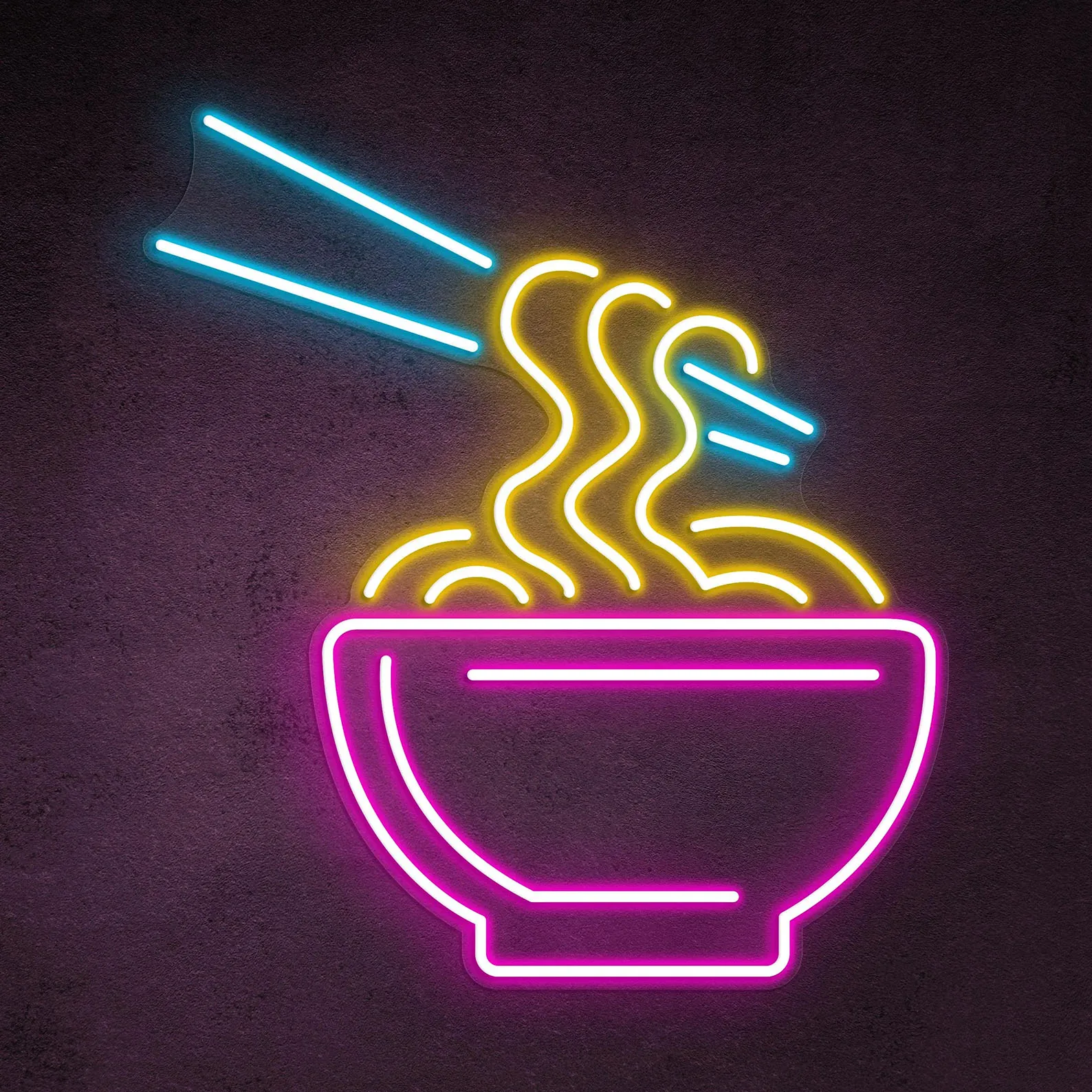 Ramen Noodle Neon Sign,Noodle Neon Sign,Japanese Food LED Neon,Noodle Bowl Wall Art,Restautant Neon Sign,Kitchen Wall Decor