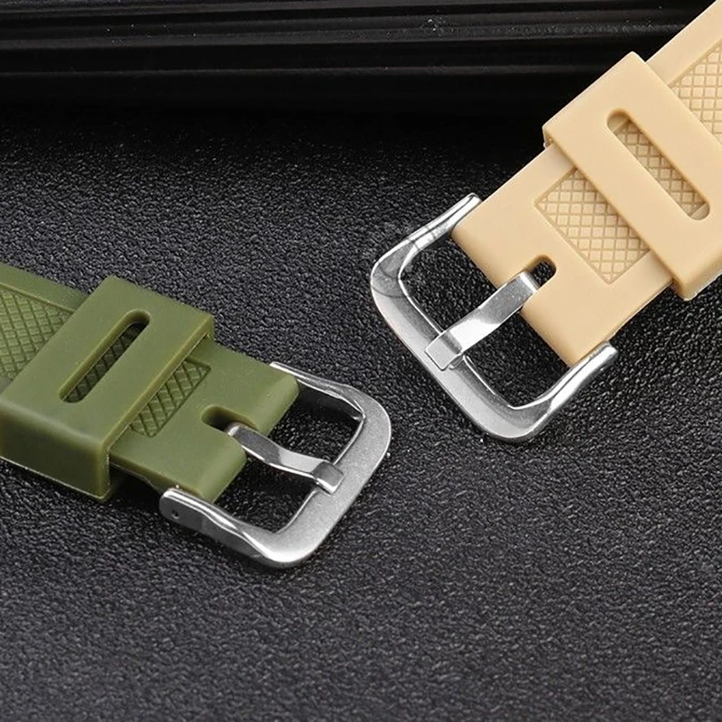 Silicone Rubber Watchband For Casio AE1200 AE-1200 AE-1200Wh 1300Wh 1000W W-216h SGW500 F-108Wh W-219 Sport Bracelet Strap 18mm