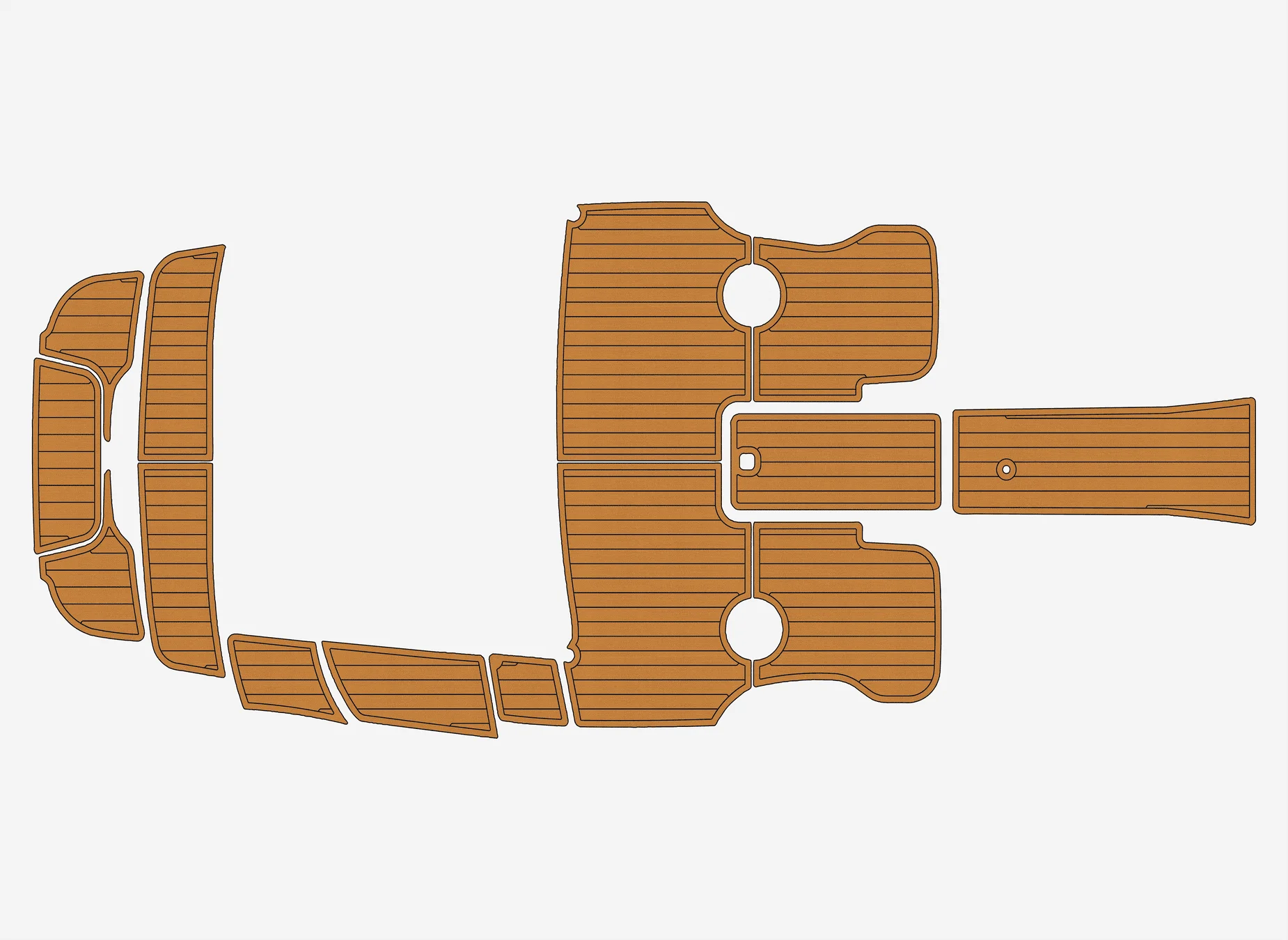 

2010-2016 Cobalt 210 WSS 1/4 дюйма, 6 мм, пена EVA, нескользящий морской коврик из тикового дерева, настил из ПВХ, оздоровительный ковер, морской пол