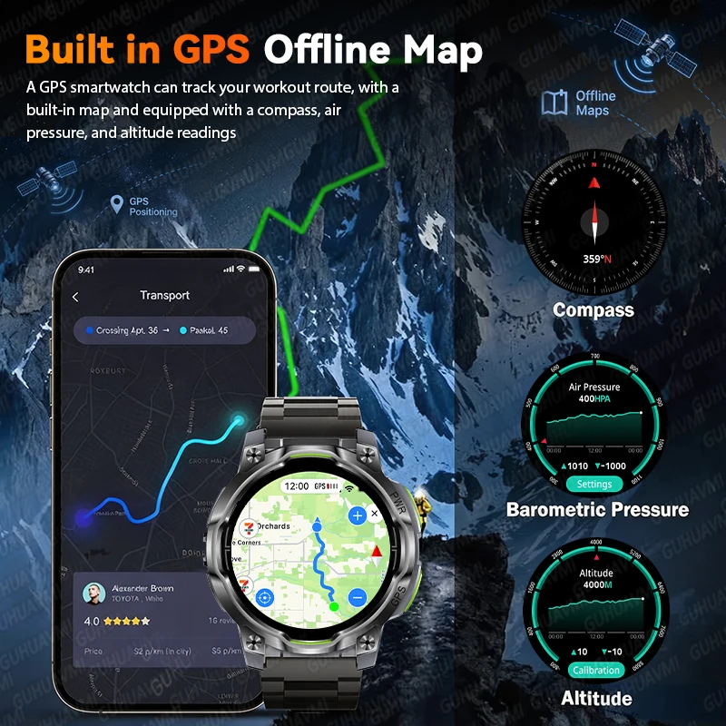ساعة ذكية جديدة للرجال للأنشطة - مراجعة Compass Lensatic وسعره