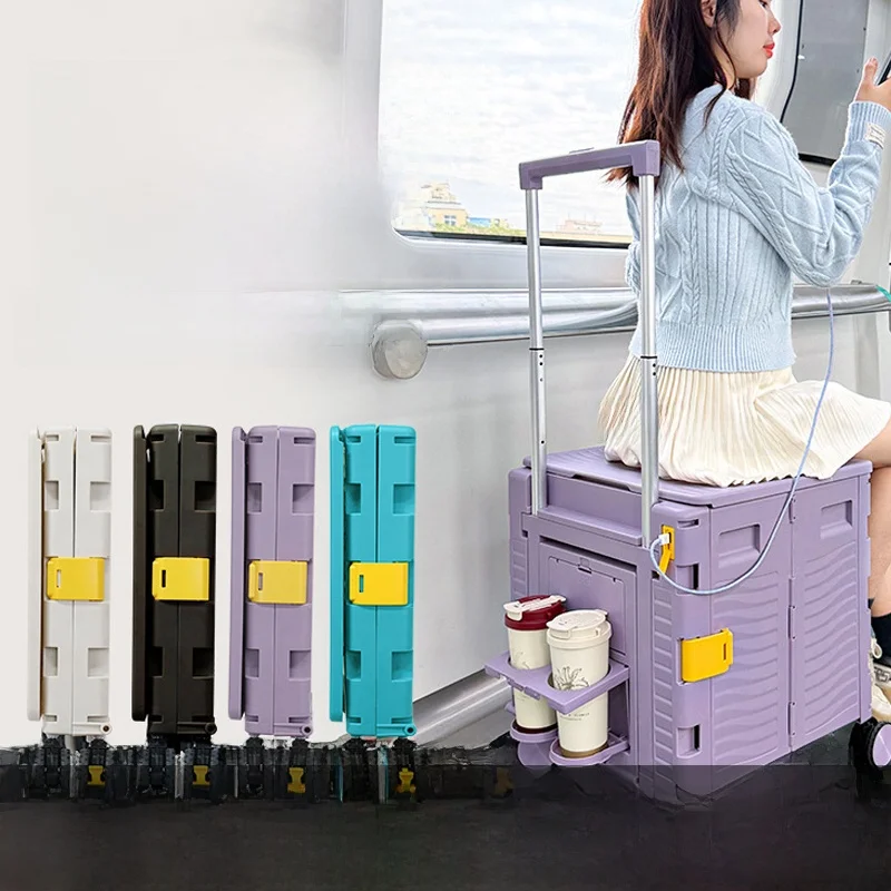 

Портативная складная легкая тележка для овощей, небольшая вытягивающаяся автомобильная камера, очень ручной прицеп