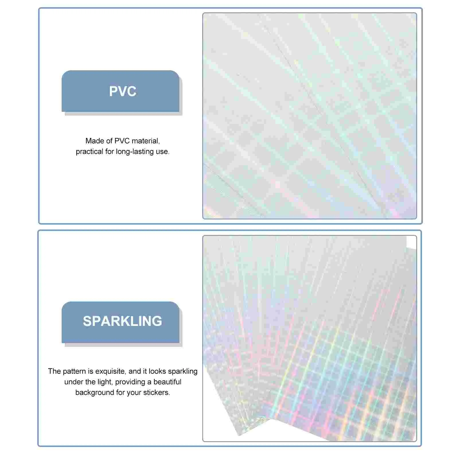 20 Sheets Holographic Printing Paper Printer Sticker Nail Stickers Label Printable Name for Coated