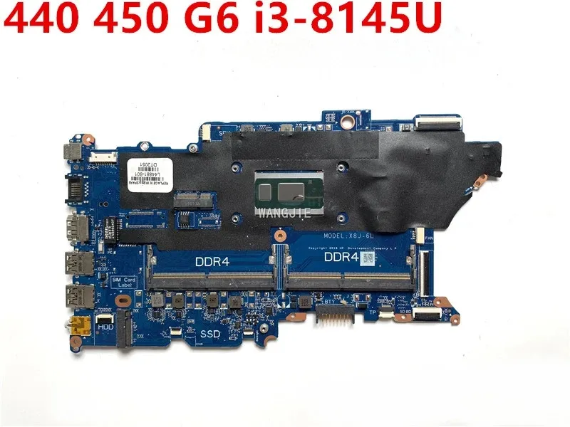 

100% Working For HP ProBook 440 450 G6 Motherboard With i3-8145U L44881-601 L44883-601 L44886-601 DAX8JMB16E0 DDR4 MB