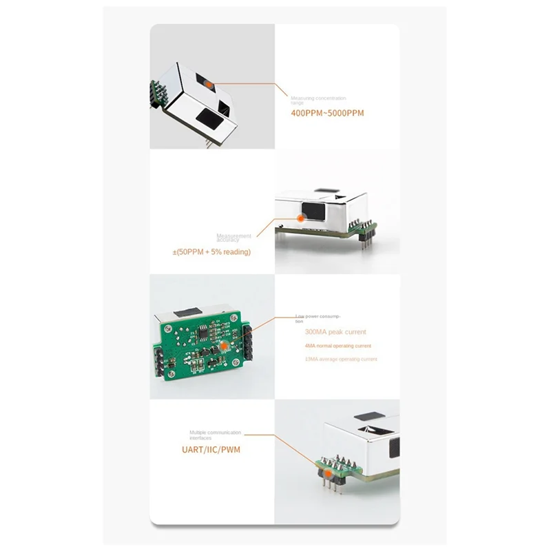 O módulo sensor de CO2 de canal duplo NDIR de alta precisão MTP50-A detecta sensor de qualidade do ar