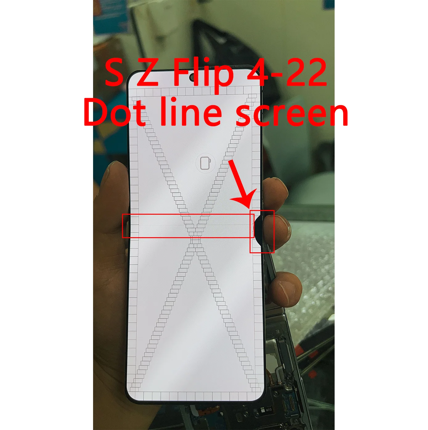 NewAAA+ AMOLED Defect Dot For Samsung Z Flip 4 LCD SM-F721 Display Screen Assembly For F721 F721B F721N LCD With Dot Line Repair