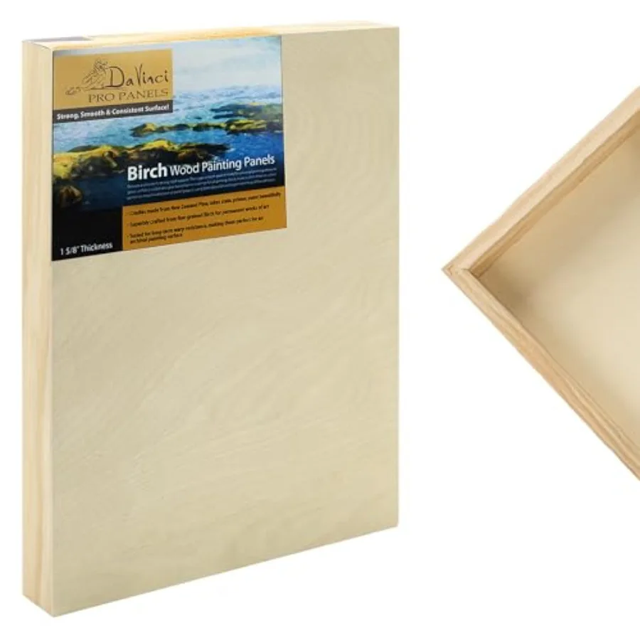 

Da Vinci Pro Birch Wood Panel 1-5/8 Deep 20x40 Single Panel - Fine Textured, Warp Resistant, Lightweight and Rigid Perfect for