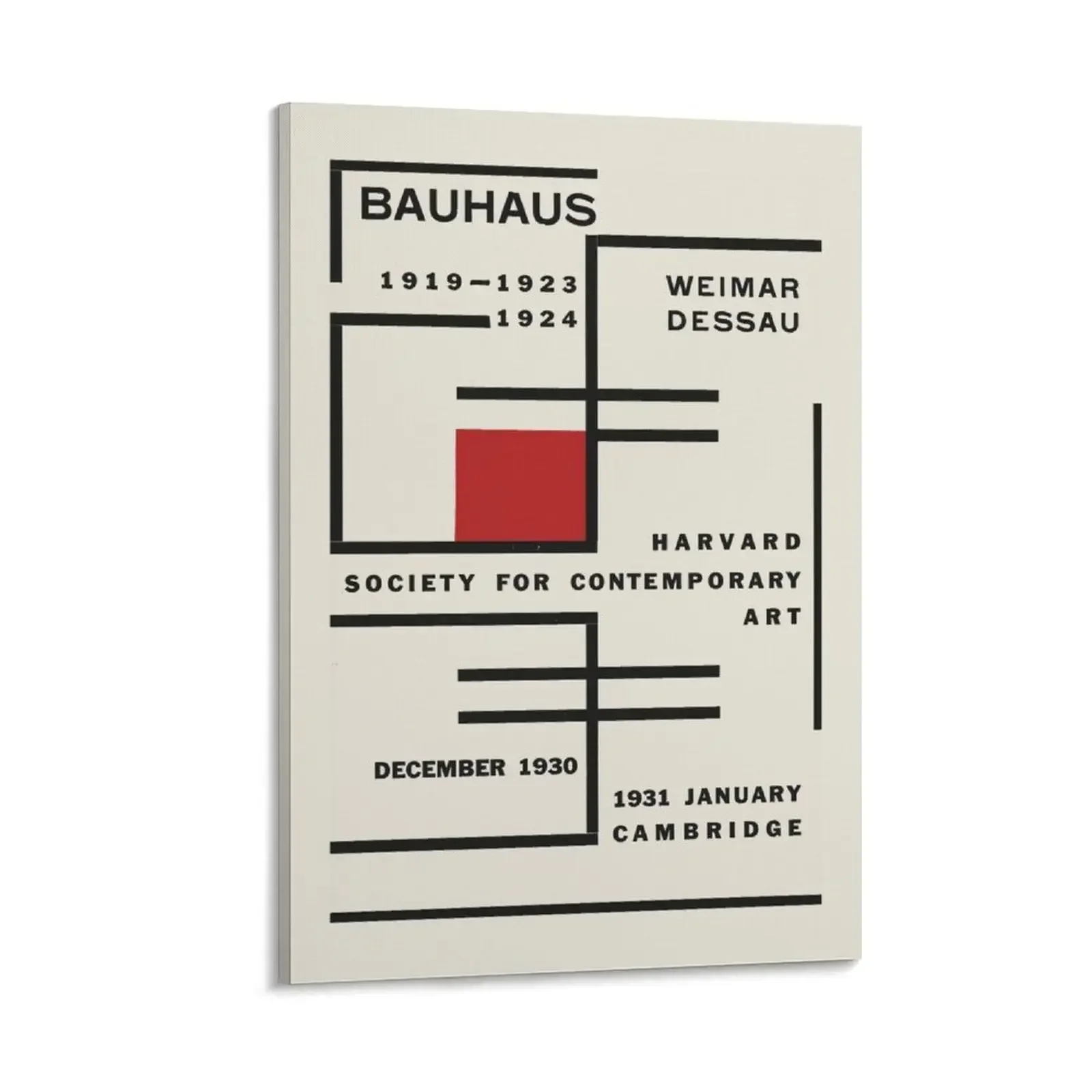 

Bauhaus - Exhibition poster for Harvard Society for Contemporary Art, 1931 Canvas Painting Decoration