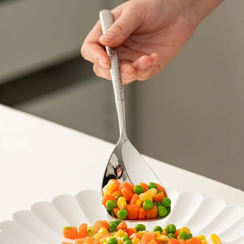 

1PC Small Spatula Stainless Steel Hammer Spoon Colander Household Hotel Public Complementary Food Shovel Cooking Tool