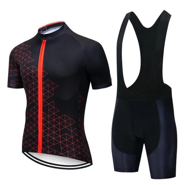 

Cycling Jersey Men Clothing Set Men’s Padded Bike Shorts Clothing Sets, Short Sleeve with Breathable Fabric
