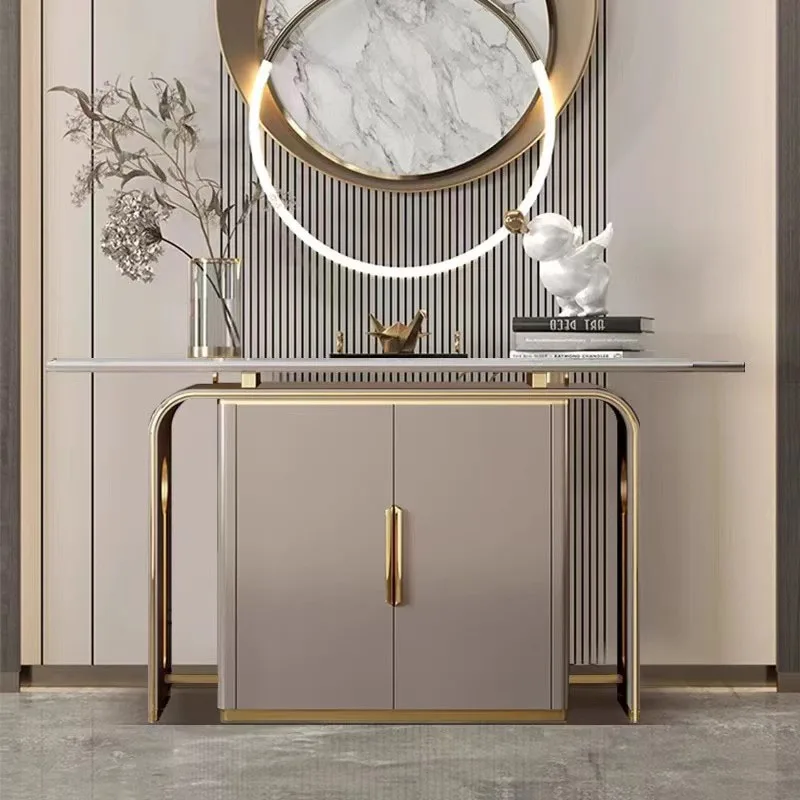 Luxury Modern Entryways Table Simple Classic Exquisite Trendy Console Table Storage Beauty Schreibtisch Living Room Furniture