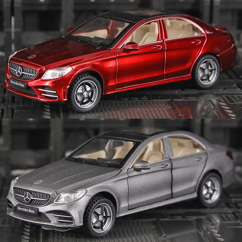 2021 New Diecast Model Cars 1:32 Alloy Miniature Mercedes Benz C260L Metal Vehicle Pull Back for Children\'s Gifts Collection Toy