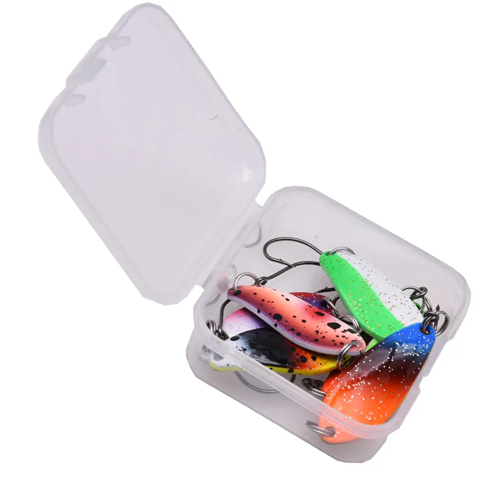 MrLurion 2.5 جرام 3.5 جرام 4 جرام صندوق حزمة ملونة الصيد ملعقة إغراء الطعم ، سمك السلمون المرقط بايك باس الطعم المعدني ، القفز إغراء تهزهز المياه المالحة إغراء