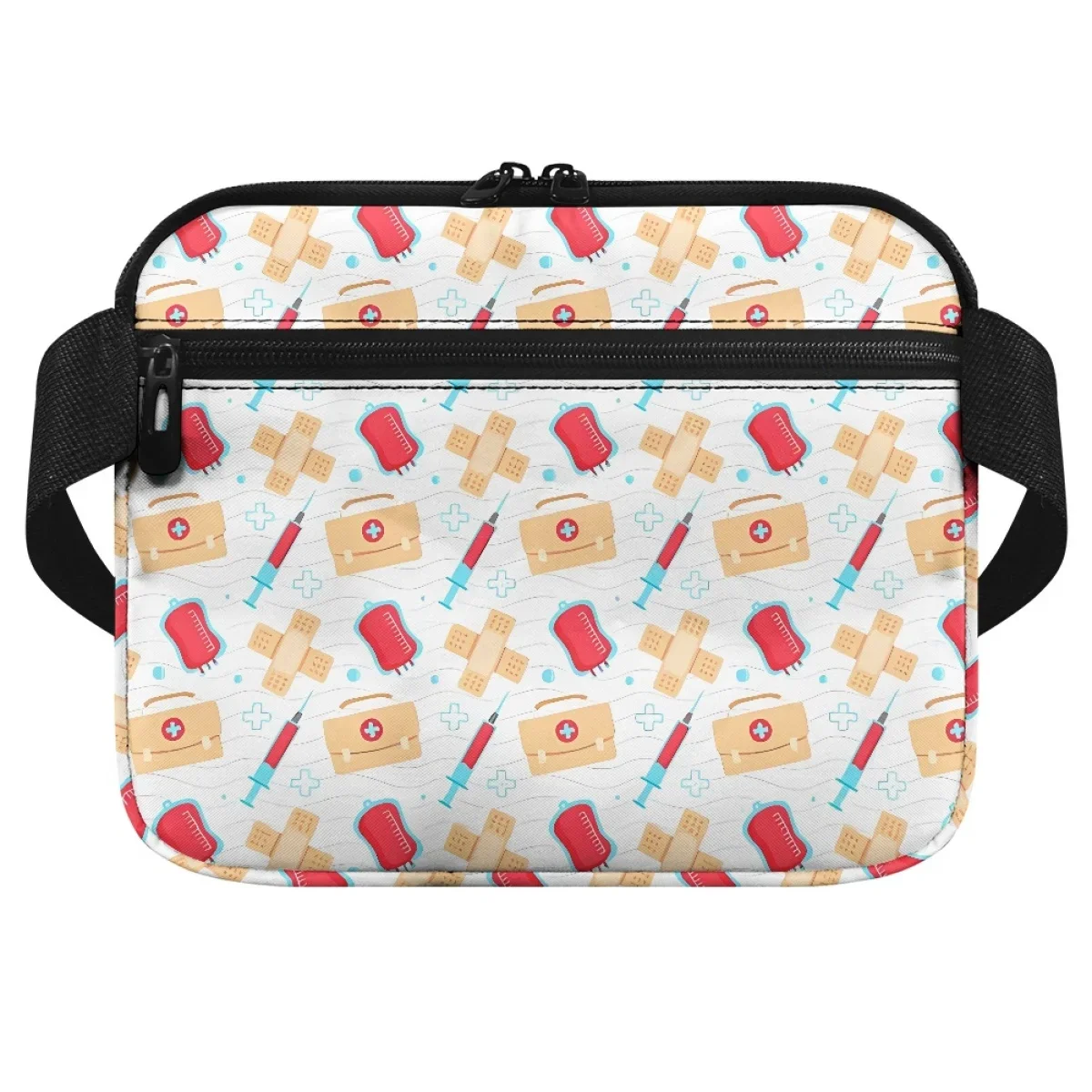 Trousse de premiers soins de bandage d'équipement médical pour dames, sac de taille d'impression de dessin animé, multi-poches réglables, sacs de ceinture d'infirmière d'hôpital, cadeau