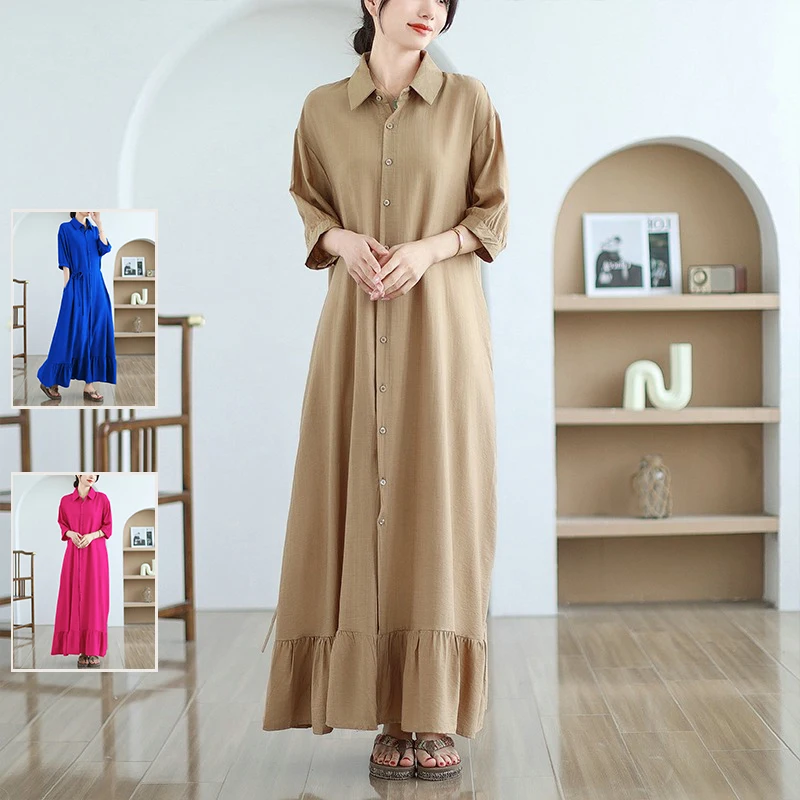 

Художественный однотонный длинный открытый кардиган с воротником свека, длинный женский кардиган больших размеров, модный осенний хлопковый повседневный Dr