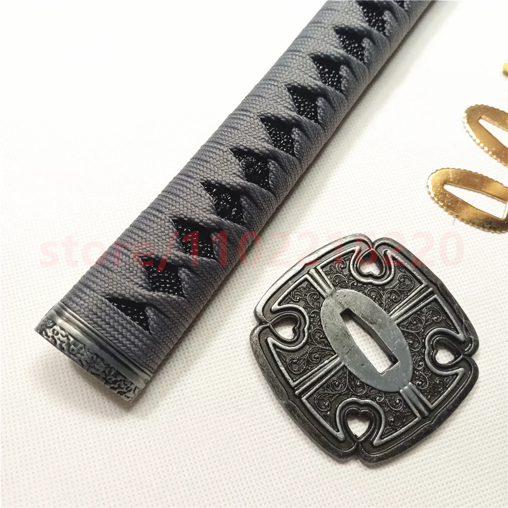 26cm Tsuka Handle Hilt Alloy Tsuba Handguard Guard Habaki Seppa For Real Japanese Japan Samurai Katana Sword Fittings Parts New