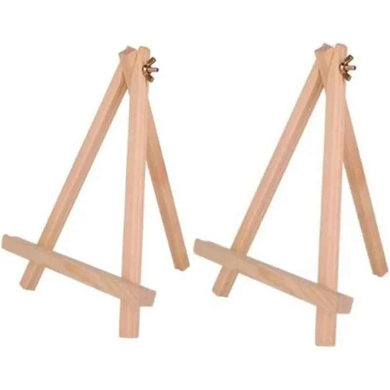 2026 Latest Model Adjustable Mini Wooden Easel Desktop Painting Easel Stand Portable Triangular Desktop Canva Stand For Painting