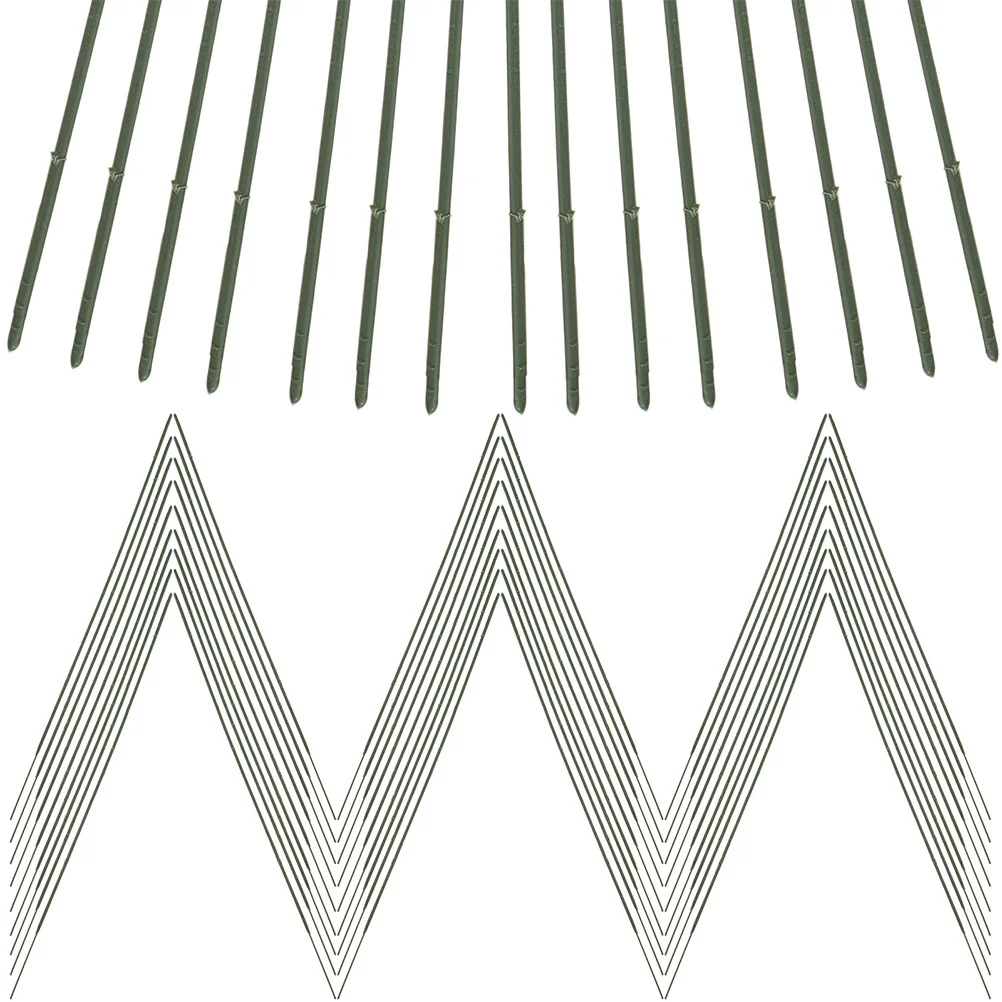 

100Pcs Handmade Flower Stems Green Floral Wire Craft Supplies for DIY Artificial Flower Arrangements Bouquet Making Supplies