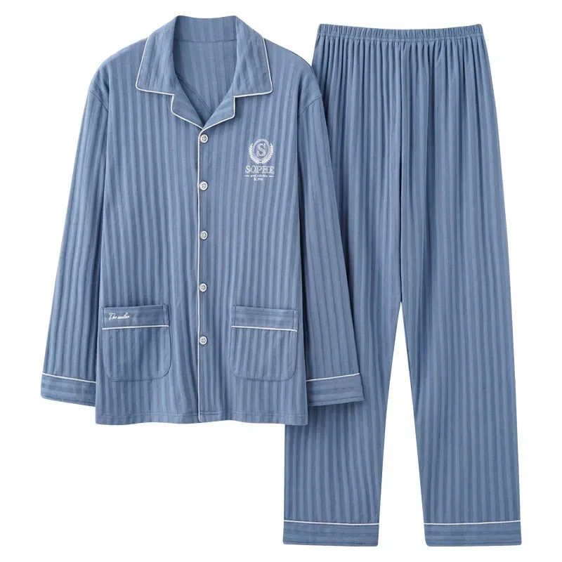 2 Plus pigiama Home Sleep manica lunga in cotone pezzi/set uomo puro per taglia pantaloni vestiti Solid 2023 Sleepwear