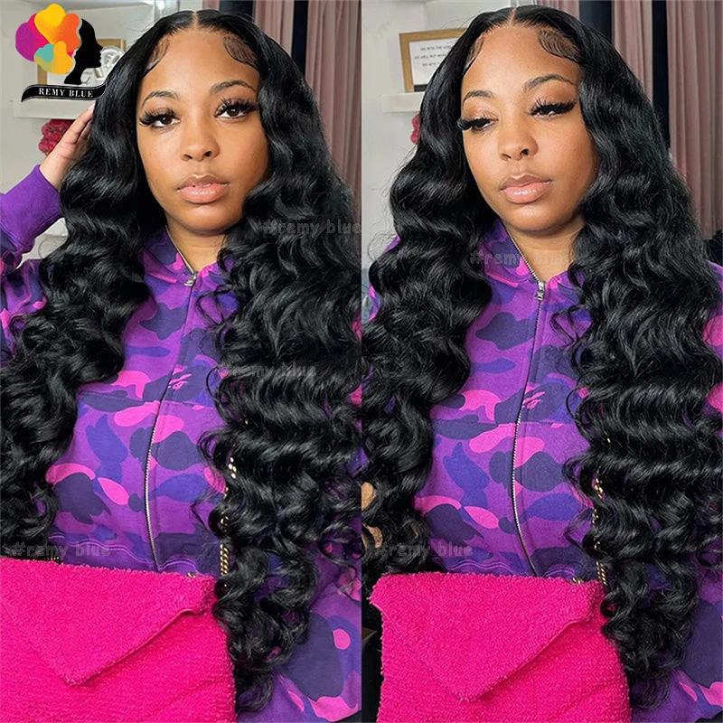 Loose Deep Wave Human Hair Lace Frontal Wig 13x4 13x6 HD Transparent Lace Front Wig Curly Human Hair Wigs for Women Pre-Plucked