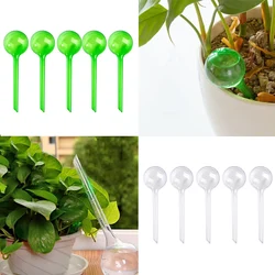 Alimentador automático de agua para plantas, 5 piezas, Bola de plástico de autorriego para interior y exterior, flores, latas de agua, maceta, dispositivo de riego por goteo