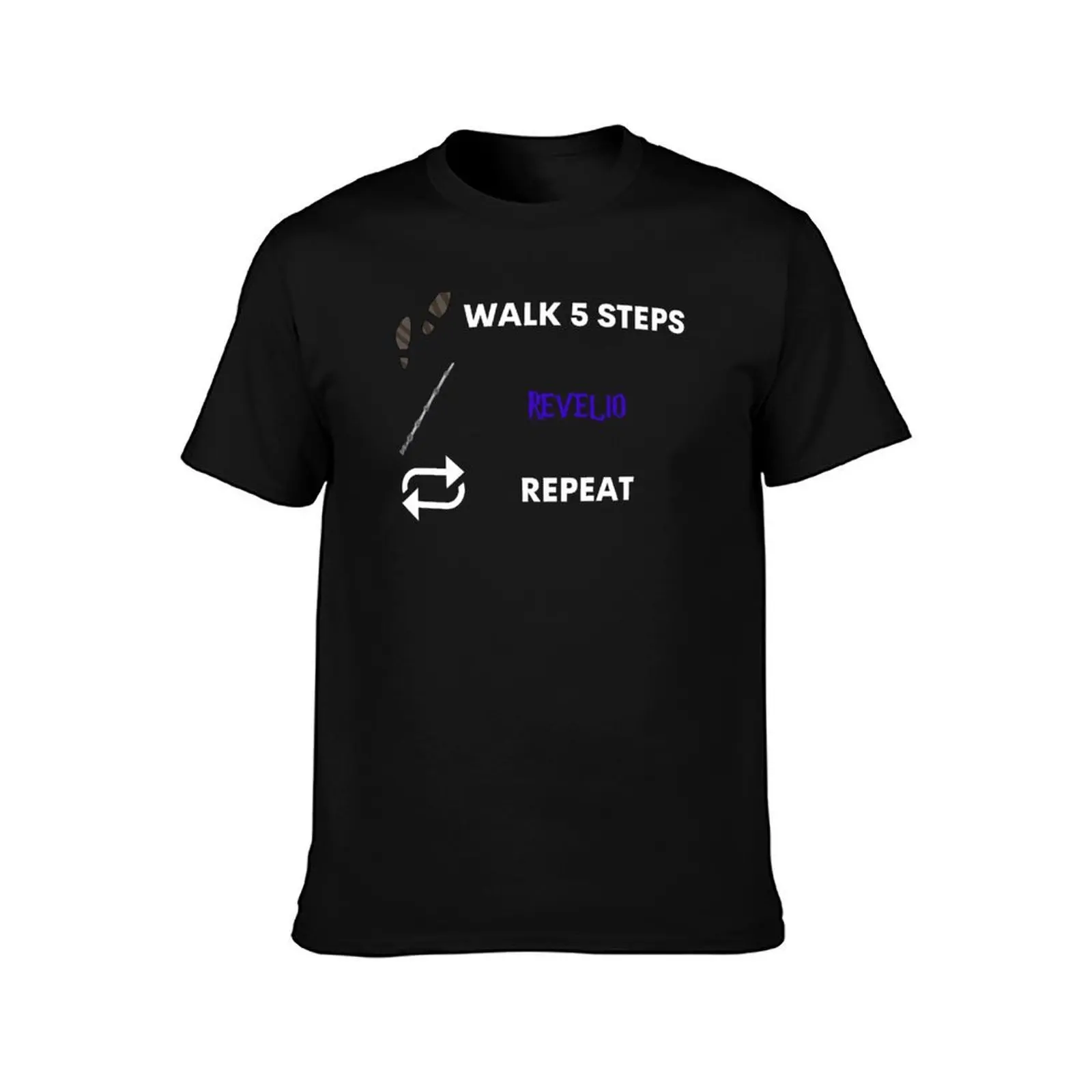 Walk 5 Steps - Revelio - Repeat T-Shirt Plus Size Basic Short Sleeve Top T-Shirt