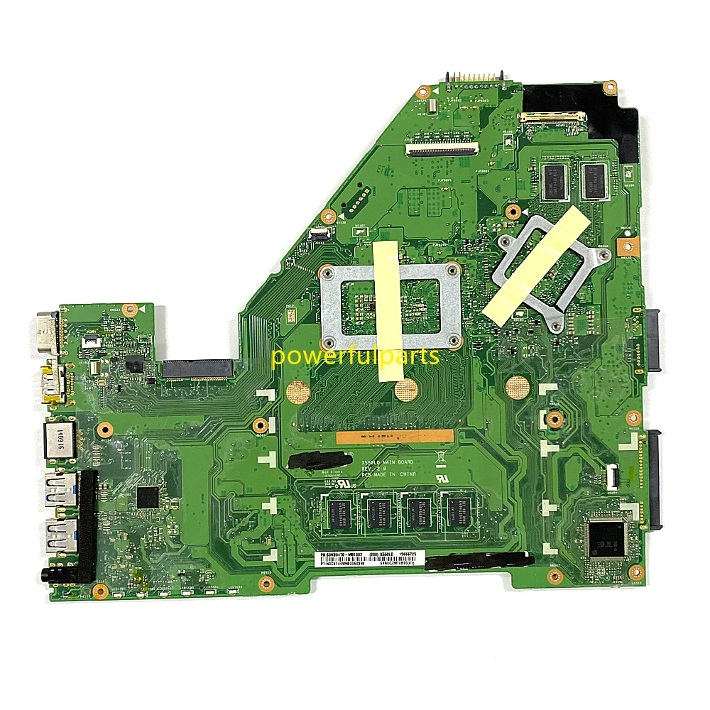 For Asus X550 X550LD Motherboard Mainboard Rev.2.0 I3-4030U I5-4210U I7-4510U 820M 4G Ram Support LVDS Working Good