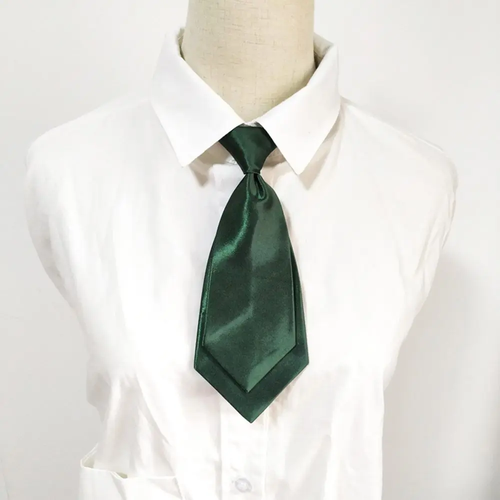 Fashion 20CM Women Necktie Double Layer British Cravat Simple Novelty Children Neck Wear