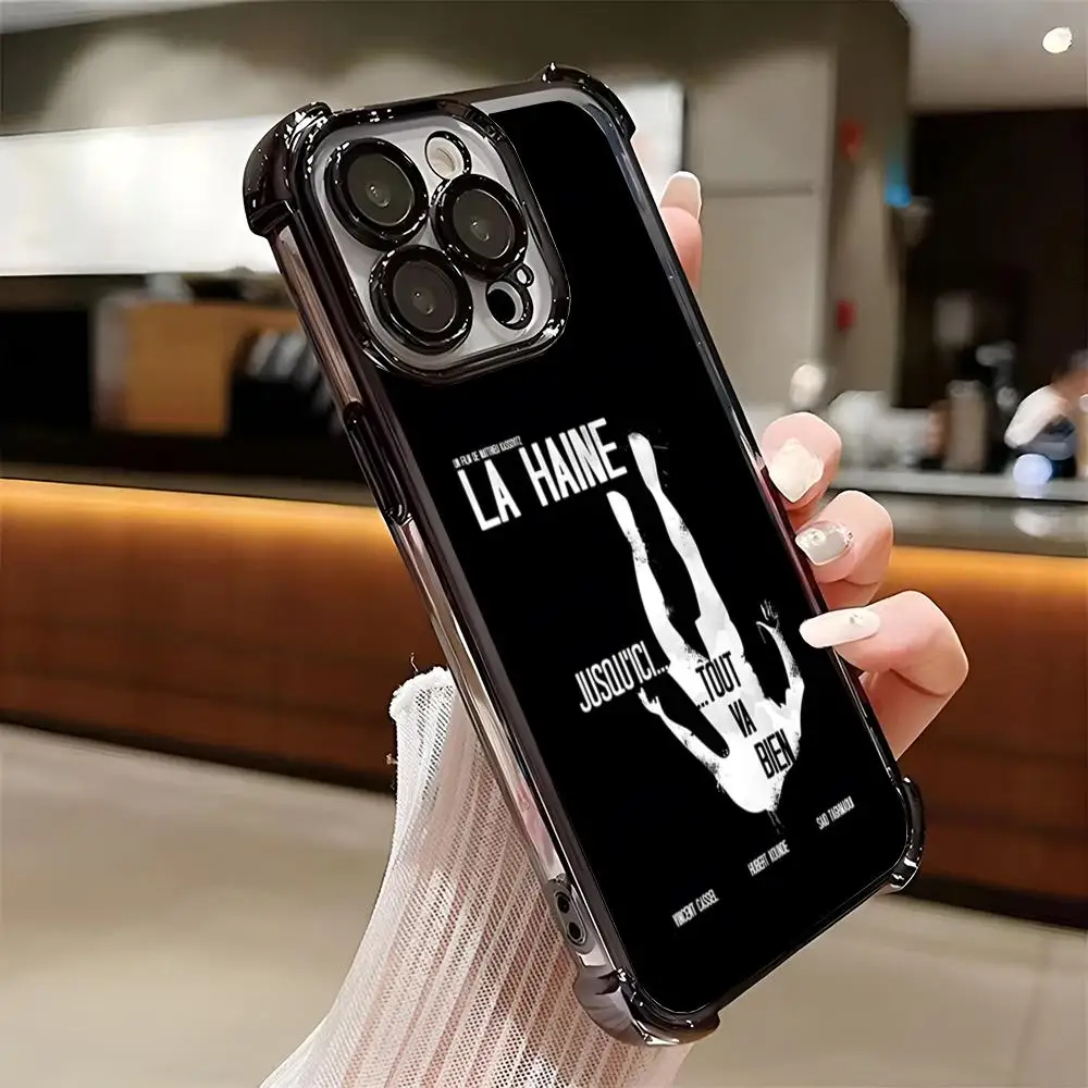 Чехол для телефона с дизайном по мотивам французского фильма «LA Haine» для iPhone 17 Pro Max, 16, 15, 14 Plus, 13, 12, 11, Air, противоударный, с воздушной подушкой, мягкий чехол