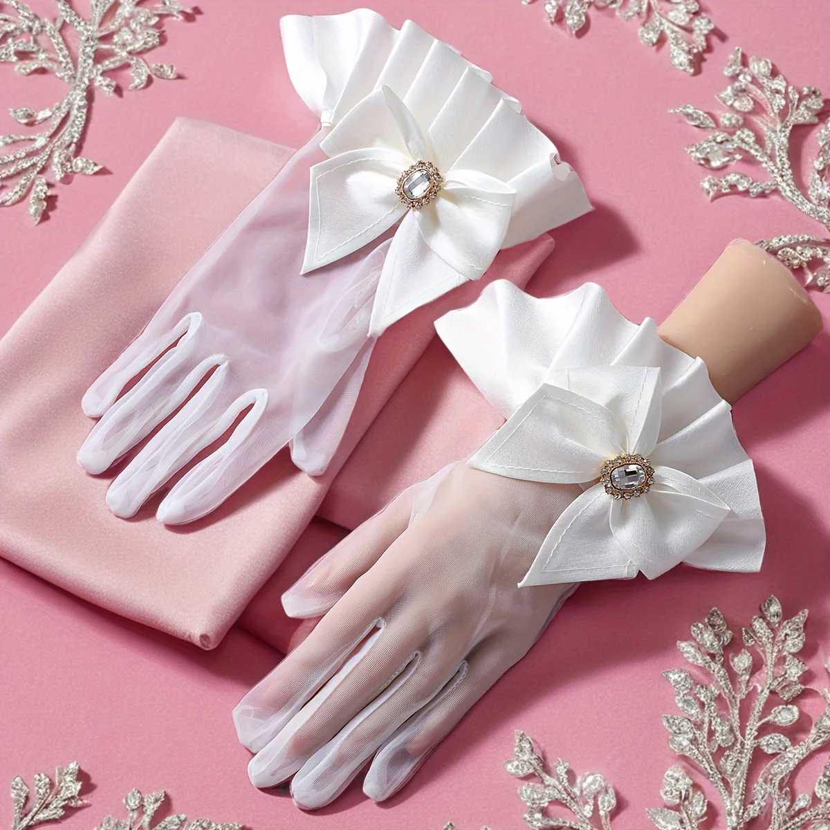 

Bridal Gloves Full Of Mature And Elegant Style Ladies' Dress Up Gloves Suitable For College Party