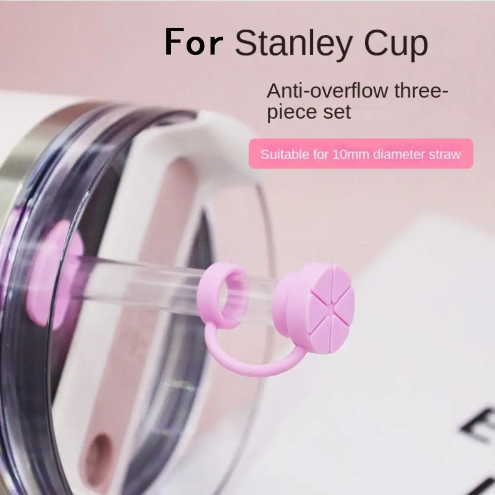 

3Pcs/Set Silicone Spill Proof Stopper Set Dustproof Washable Straw Cover Cap Reusable Leakproof for Cup 20/30oz/40oz