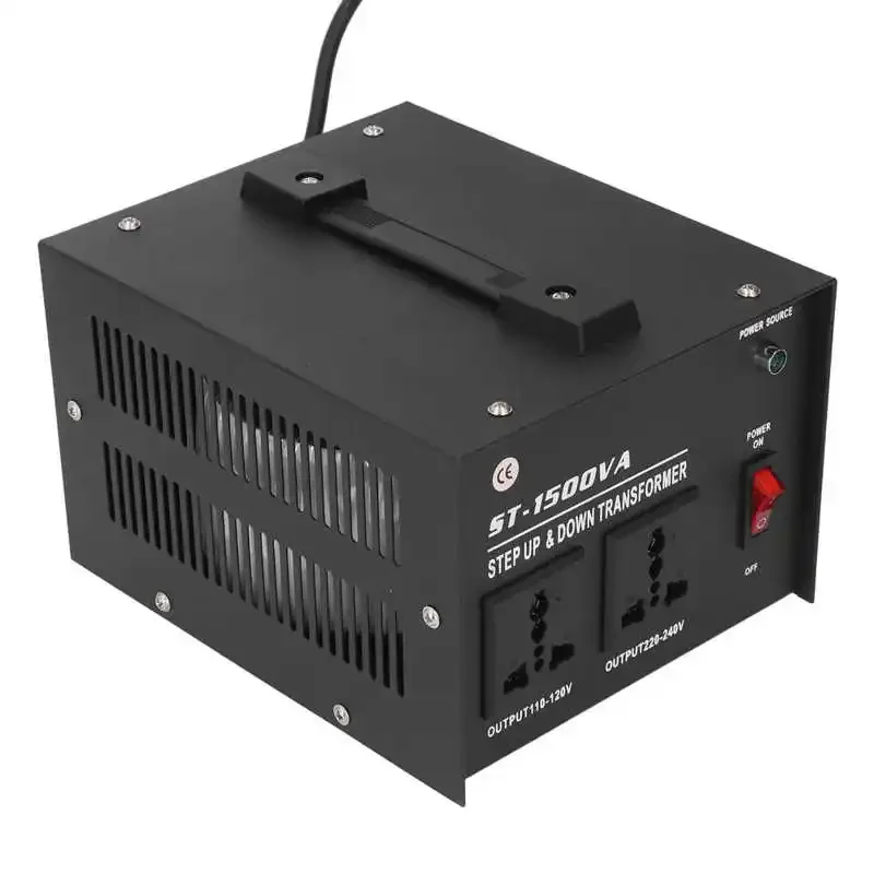 

AC Voltage Transformer Power Step Up Converter 1500W/750W/500W Adjustable 110V‑120V 220V‑240V AC Input Voltage Converter