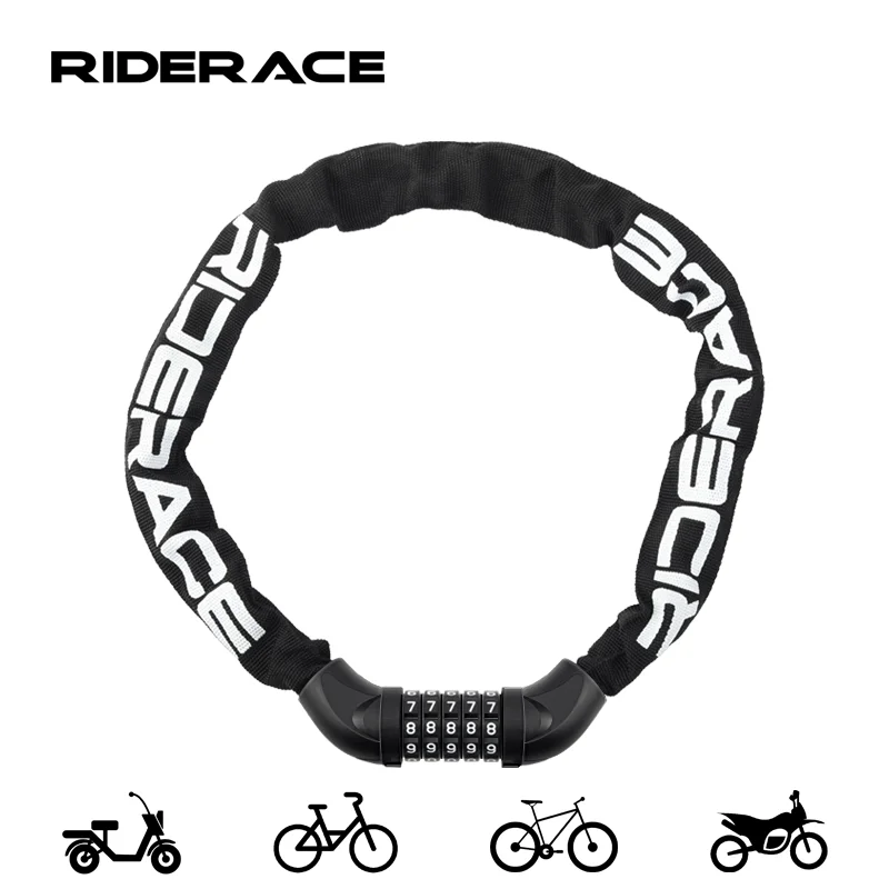 Bike Chain Lock 5-Digit Password High Security Anti-Theft Thicken Bicycle Password Lock Outdoor Cycling Accessories For Scooter