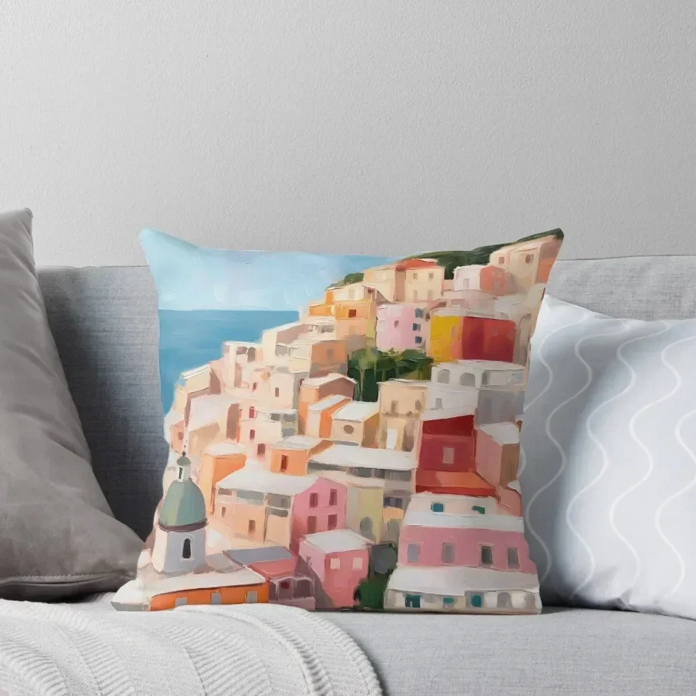 

Positano Italy Summer Throw Pillow Pillowcases Cushion Covers Sofa autumn pillowcase Custom Cushion pillow