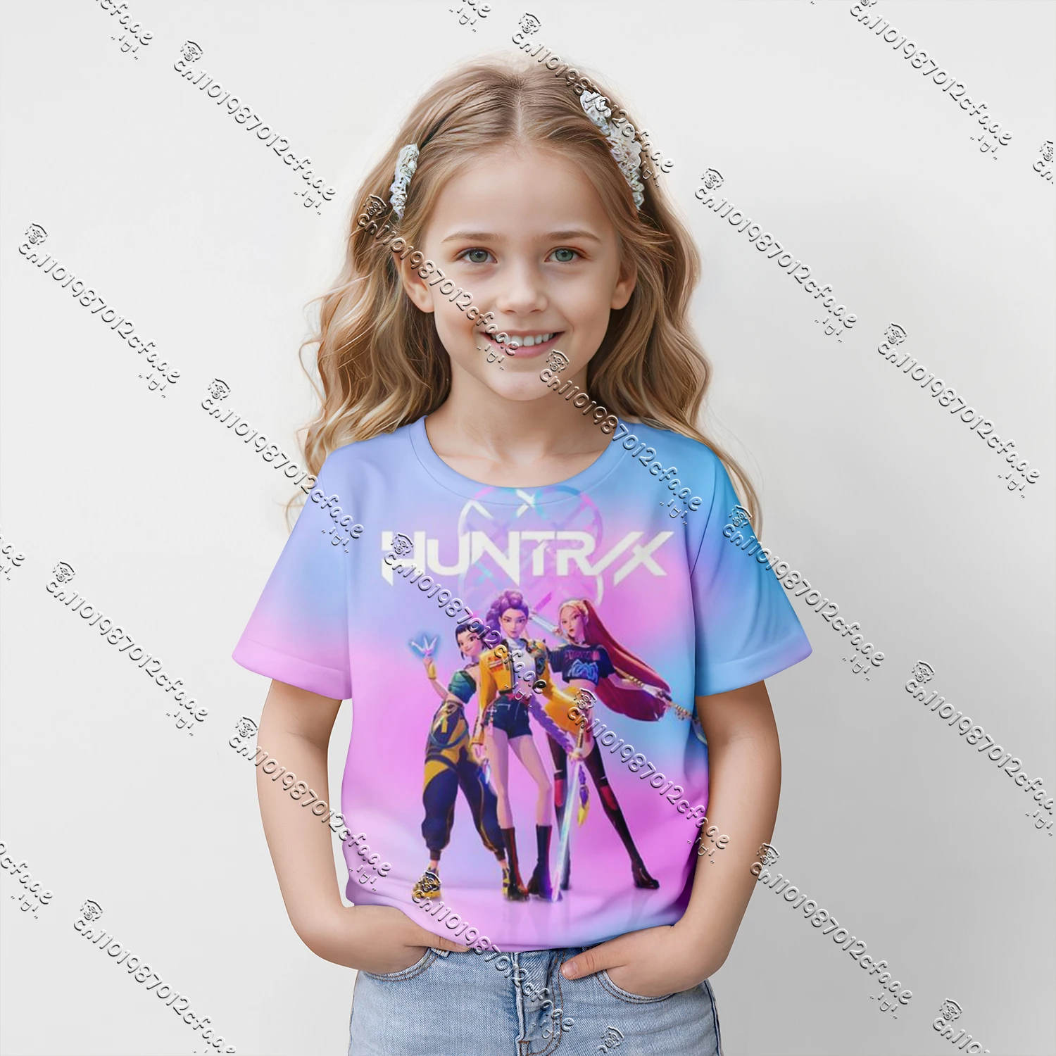 

2026 Kpop Demon Hunters, футболка с 3D принтом и графикой, детская летняя одежда, удобная футболка, топы с короткими рукавами для девочек и мальчиков