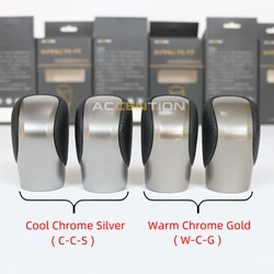 Leather Silver Gear Shift Knob For Toyota Lexus ES GS-450H GX IS-300 NX-300H RC-300 RX-350 2015-2021