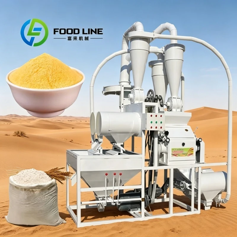 Industrial Flour Mill Maize Milling Machine PLC Control Panel Automatic Operation Rural Grain Processing Workshop Fast Ship