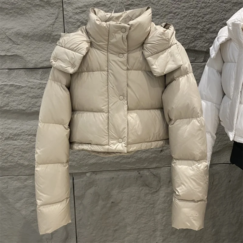 Women\'s winter jacket 2024 New High quality white duck down filling down coats Thick and Puffer coats Short slim fit thick coat