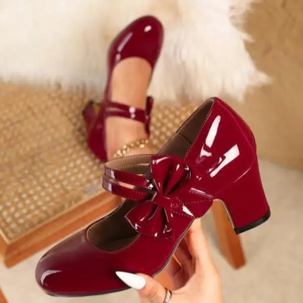 

Mary New Model High Heel oes Cross-Border Jane oes Faionable Breathable Slip-On Single oes for Middle-Aged And ly