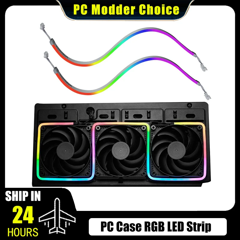 

Неоновая лента Phanteks RGB для украшения шкафа ПК, светодиодная лента 5 В, 3 контакта M/B AURA SYNC M1/M5, 40 см/55 см/100 см