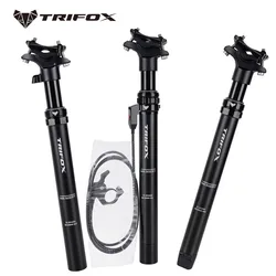 TRIFOX Telescopic Seatpost 30.9/31.6/33.9mm Bicycle Dropper 440mm Internal Routing External Cable Remote