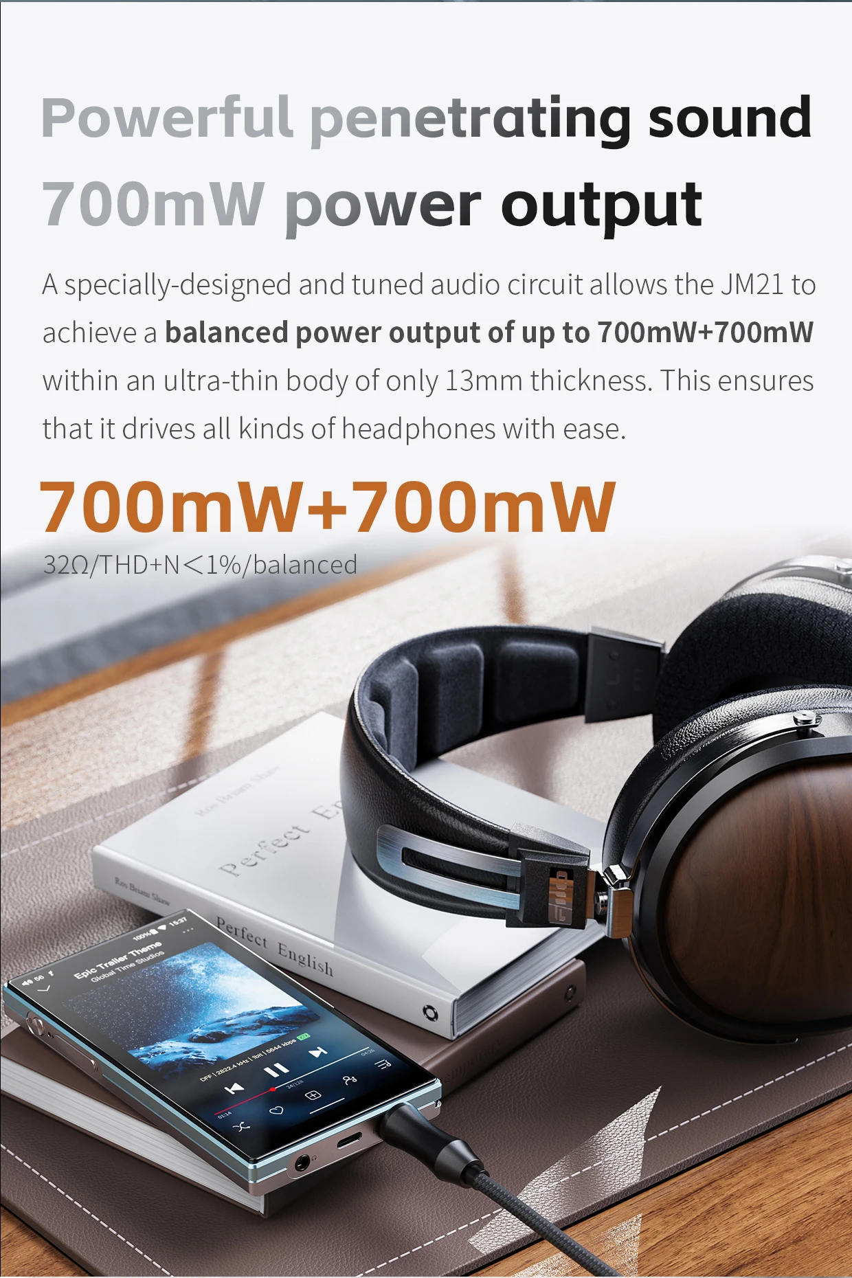 FiiO JM21(3+32GB) Android 13 Hi-Res Music Player MP3 with Snapdragon 680, Bluetooth WiFi USB DAC 12.5H Playtime