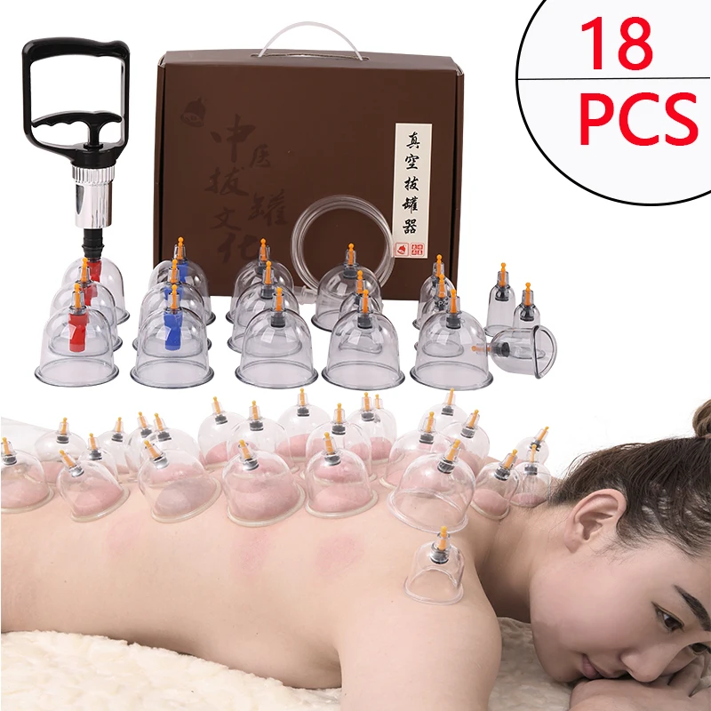 BY Cupping Therapy Set Vacuum Cupping Set Suction Cups Massage Chinese Medicine Anti Cellulite Physiotherapy Jars Body Massager