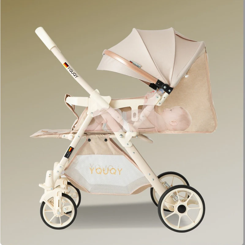 

Детская коляска, двусторонняя коляска, может сидеть и лежать, большое сиденье для детей от 0 до 3 лет, легкая складная коляска, большие колеса