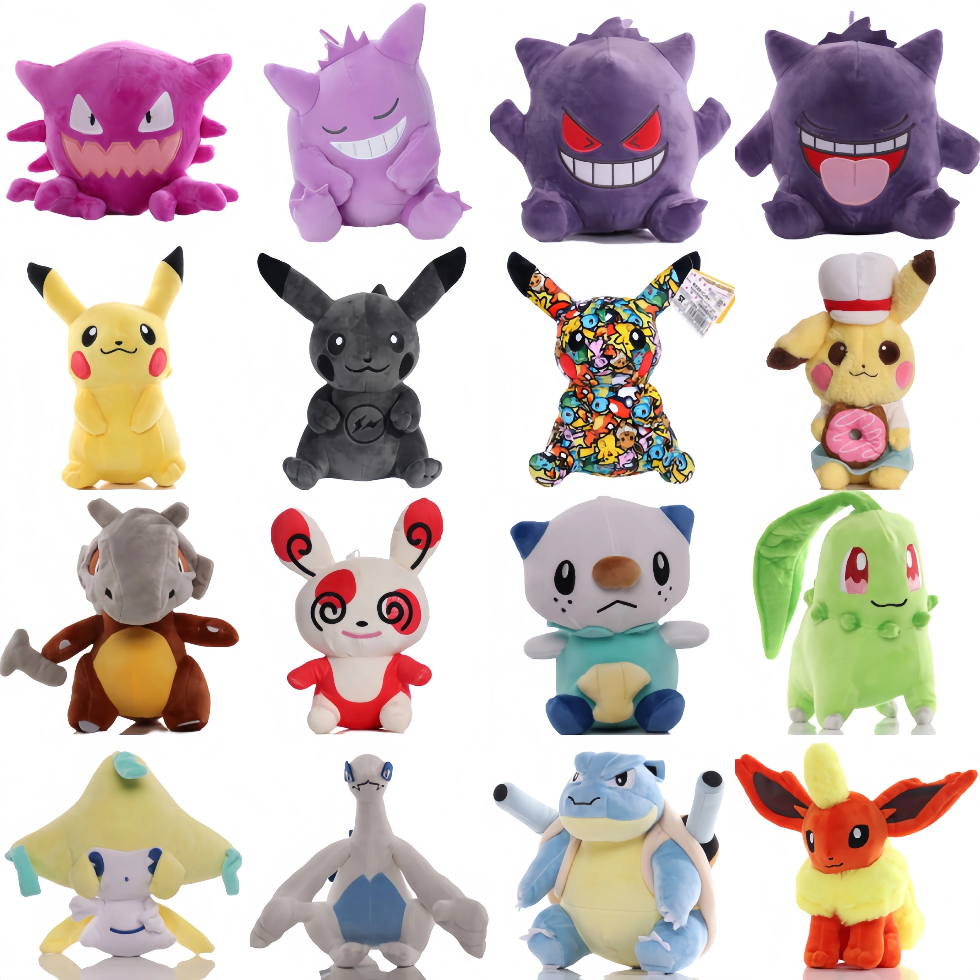 

Цвет покемона Пикачу, плюшевые игрушки Blastoise Jirachi Haunter Gengar Lugia Peluche Kawaii Eevee, плюшевые игрушки, хобби, изысканные подарки