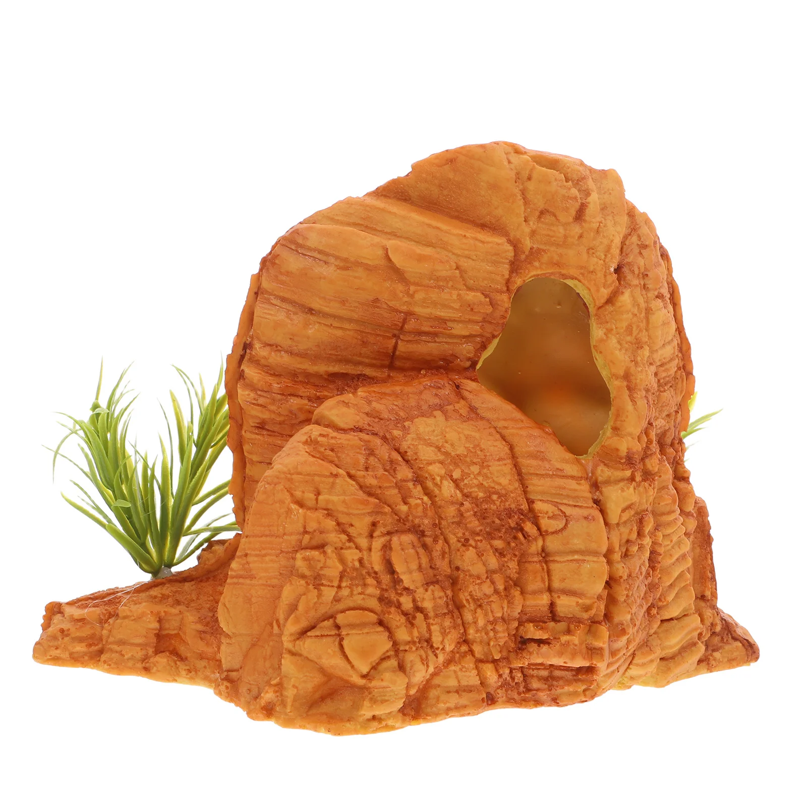 

Unique Resin Reptile Hideout Cave Decorative Tank Accessory for Turtles Geckos Small Snakes Aquarium Habitat Reptile