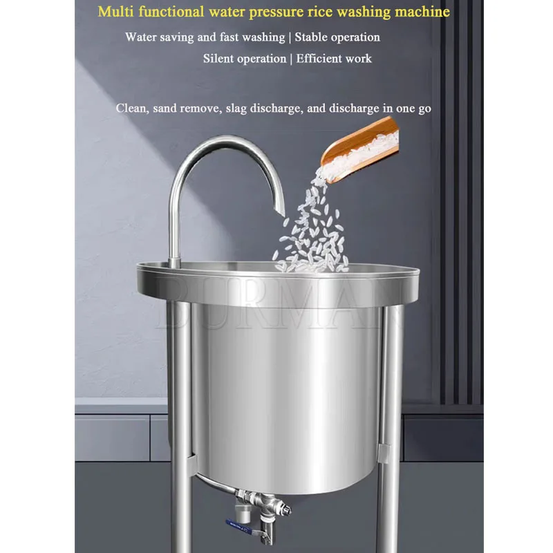 Automatic Stainless Steel 25kg Large Hydraulic Rice Washing Machine