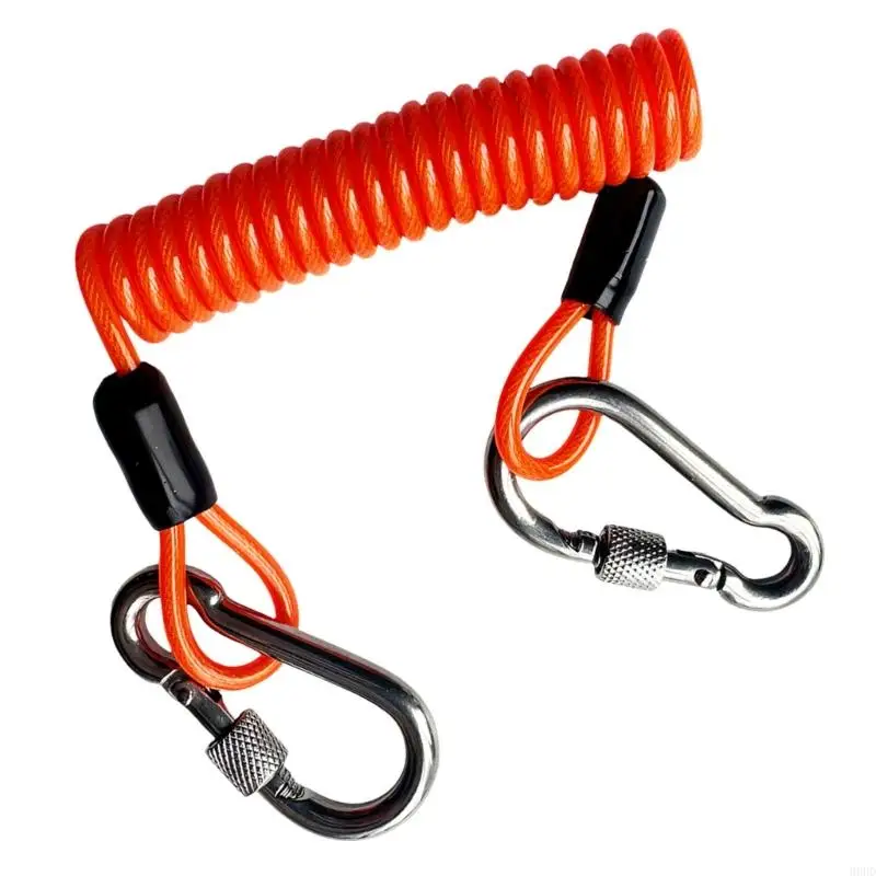 Tauch-Spiral-Lanyard, Anti-Verlust-Federseil-Gurt, Tauch-Feder-Clip, Unterwasser-Tauch-Lanyard mit Klemmen und Schnellschnalle – Detail 8