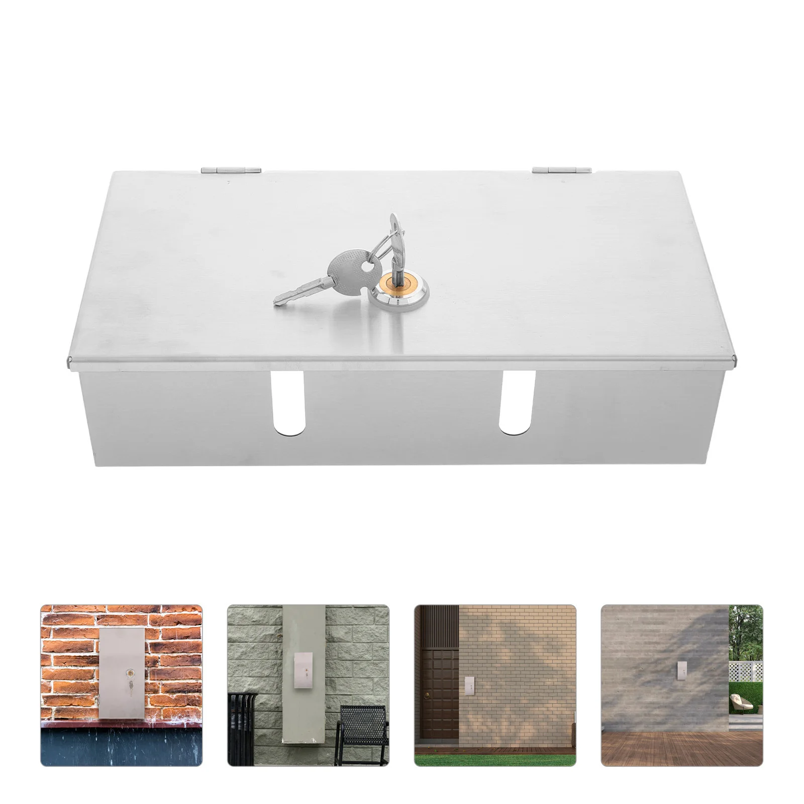 

Waterproof Outdoor Power Outlet Stainless Steel Dual Socket for Exterior Wall Mount Charging Station Protection Rainproof Design